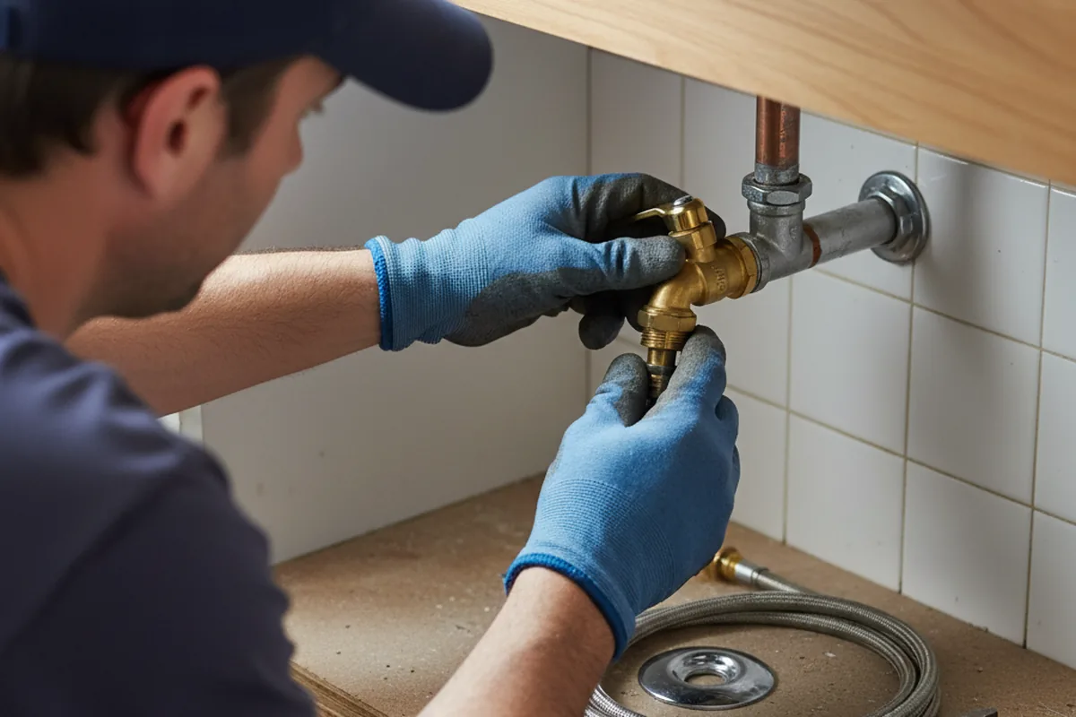 Shutoff valve and fitting work during Faucet and Fixture Repair in Ahwahnee